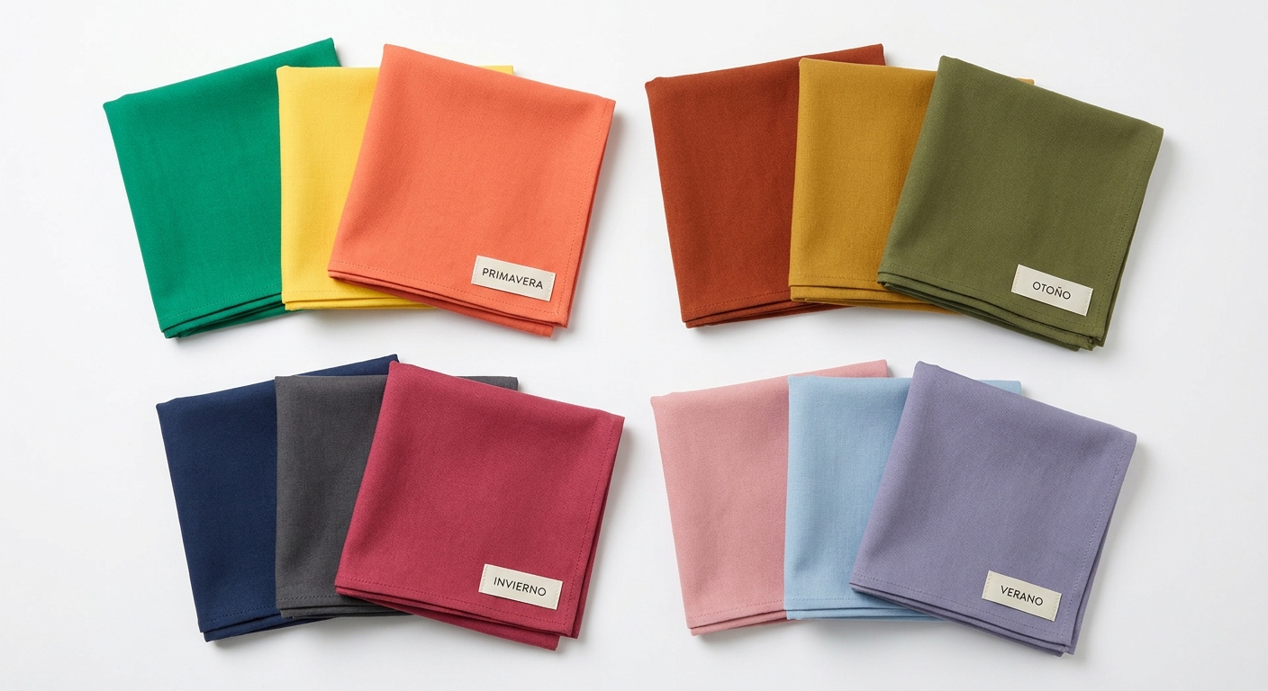 Showcase a collection of high-quality color analysis drapes, emphasizing fabric and color accuracy.