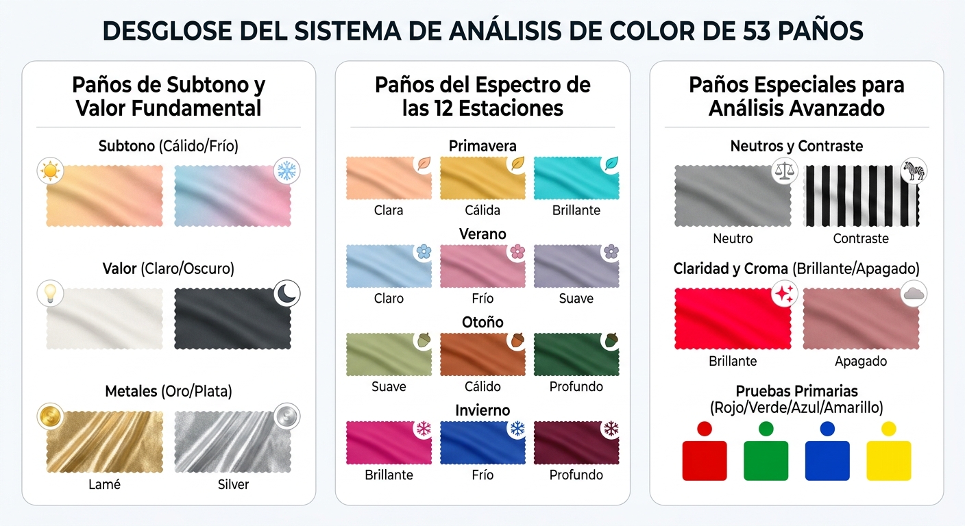 To visually categorize the different types of drapes found in a 53-drape system.