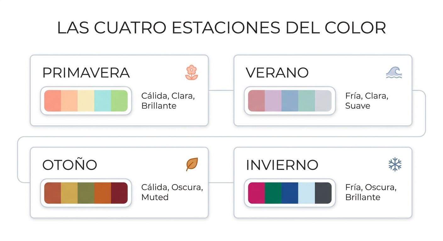 To provide a visual overview of the four main seasonal color palettes (Spring, Summer, Autumn, Winte