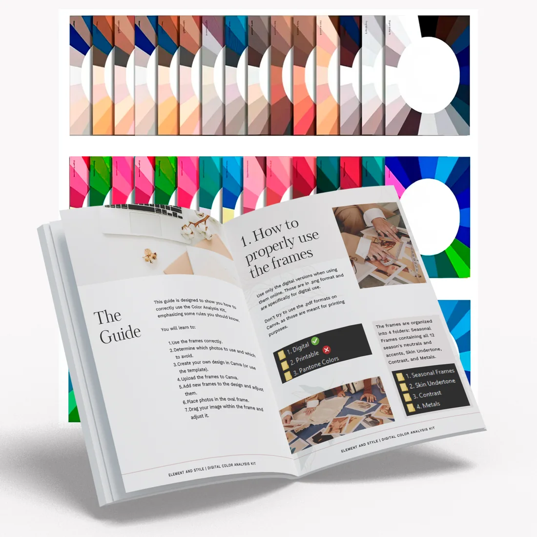 108 professional color analysis frames
